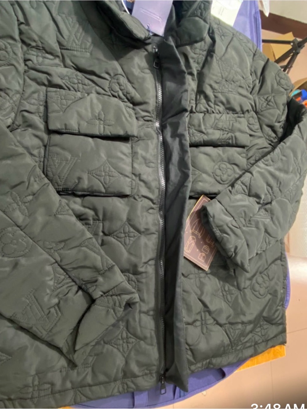 Louis Vuitton Black Quilted Monogram Bomber Jacket - Picture 5 of 8